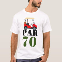 Golf Par 70 o golfista 70 cumpleaños