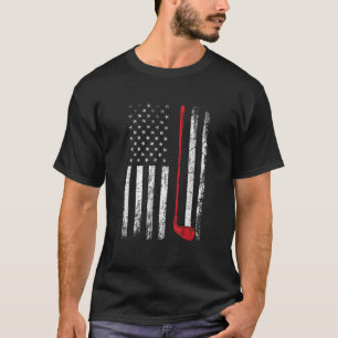 Camiseta Golf Retro con bandera de Estados Unidos Funny Vin