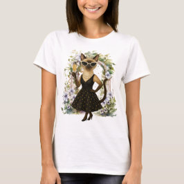 Camiseta Golf Siamese Cat Golfer celebrando
