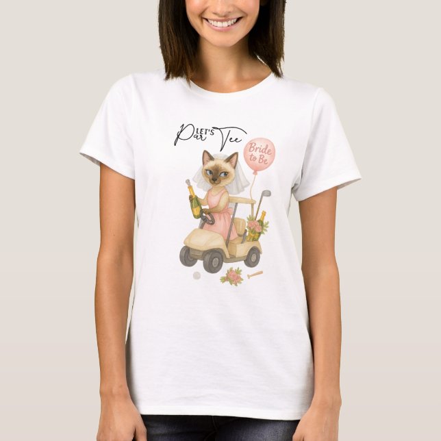 Camiseta Golf Siamese Cat Golfer celebrando