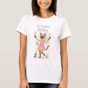 Camiseta Golf Siamese Cat Golfer celebrando