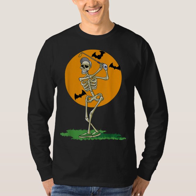 Camiseta Golf Skeleton Halloween Halloween Halloween Golf H (Anverso)