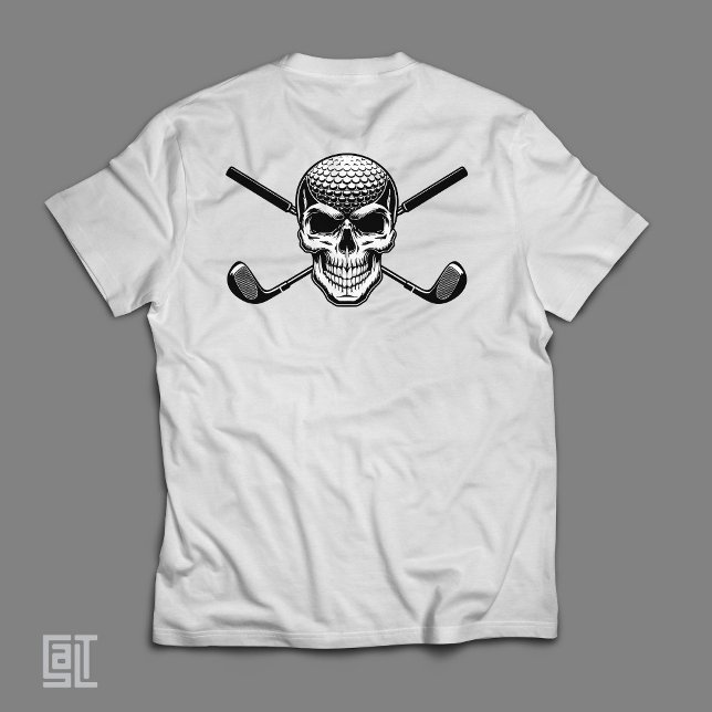 Camiseta Golf Skull Crossbones - Edgy Pirate Golfer (Subido por el creador)