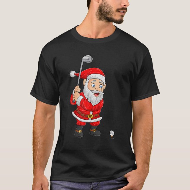 Camiseta Golf Sports Lover Santa Jugando Navidades de golf (Anverso)