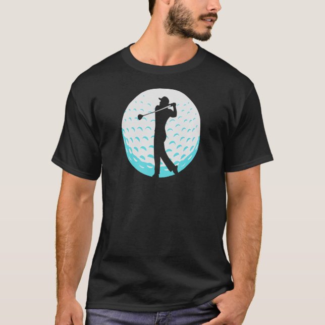 Camiseta Golf Swing Golfer Jugando Golf Silhouette Golf Bal (Anverso)