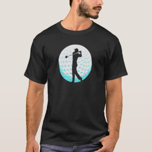 Camiseta Golf Swing Golfer Jugando Golf Silhouette Golf Bal