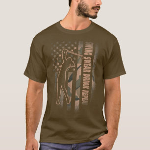 Camiseta Golf Swing Swear Bebe Repetir el amor Bandera de G