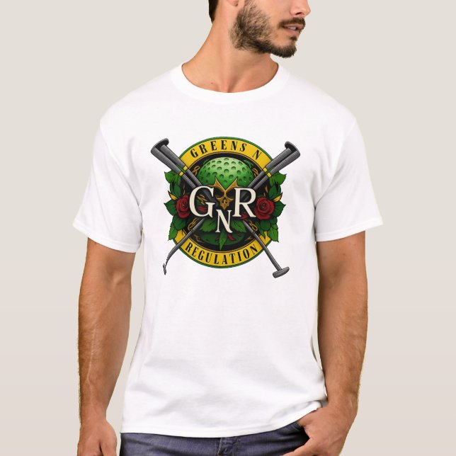 Camiseta Golf T-Shirt Gun's N Roses Theme (Anverso)