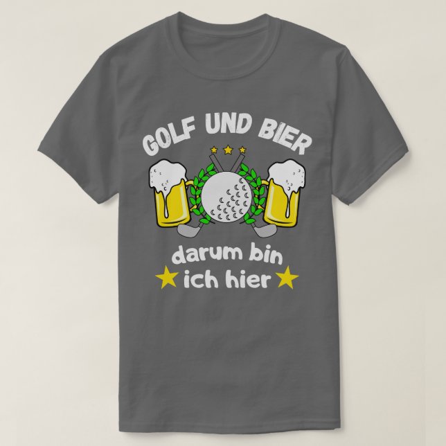 Camiseta Golf Und Bier Lustiges Golfspieler Spa (Diseño del anverso)