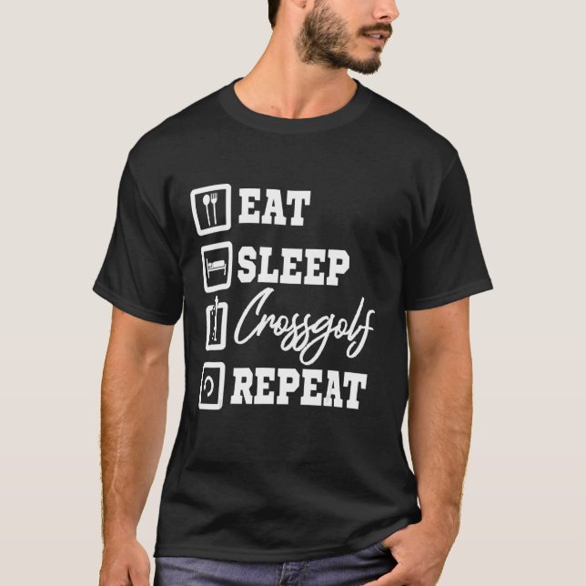 Camiseta Golf urbano Comer Sleep Crossgolf Repetir (Anverso)