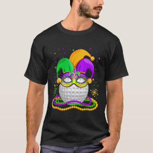 Camiseta Golf Wearing Jester Gorra Masked Beads Mardi Gras