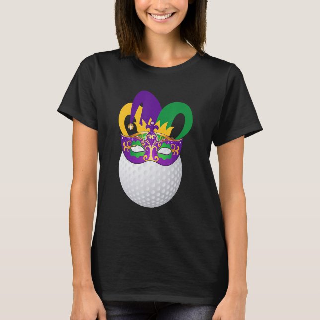 Camiseta Golf Wearing Mardi Gras Carnival Mask Golf Lover (Anverso)