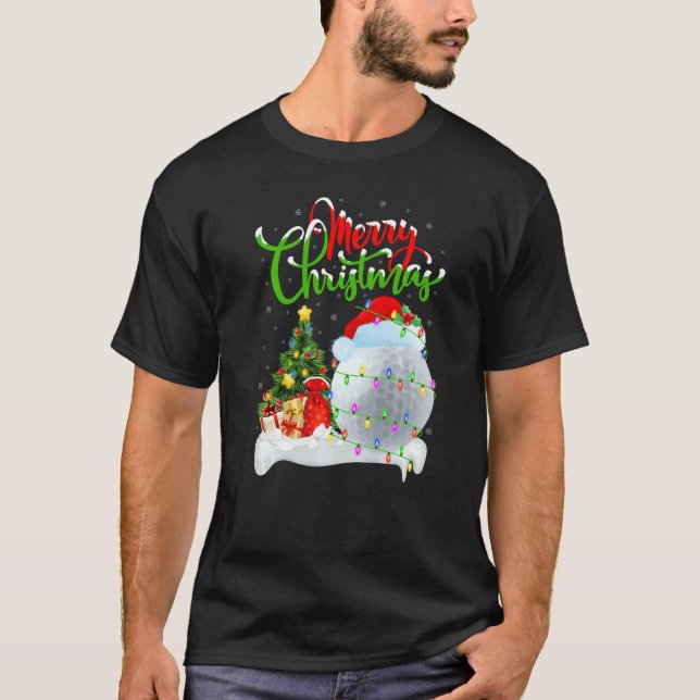 Camiseta Golf  Xmas Decorations Santa Golf Christmas (Anverso)