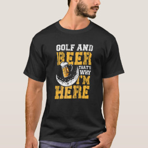 Camiseta Golf Y Cerveza Para Los Hombres Deporte Verde Y Be