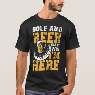 Camiseta Golf Y Cerveza Para Los Hombres Deporte Verde Y Be