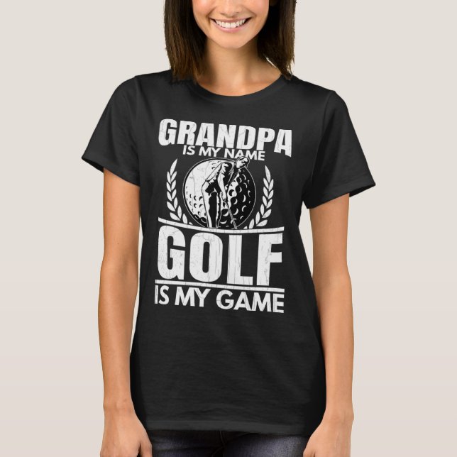 Camiseta Golfer Grandpa  Golf Player Golfing Coach Graphic (Anverso)