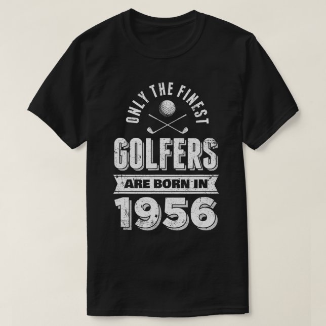 Camiseta Golfer nacido en 1956 regalo de 65 años de golf (Diseño del anverso)