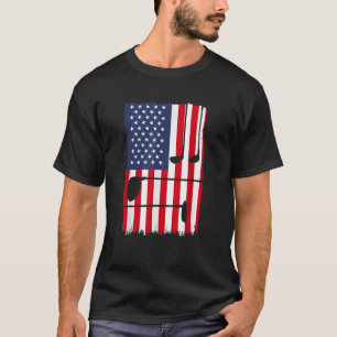 Camiseta Golfer Patriotic American Flag Golfing America