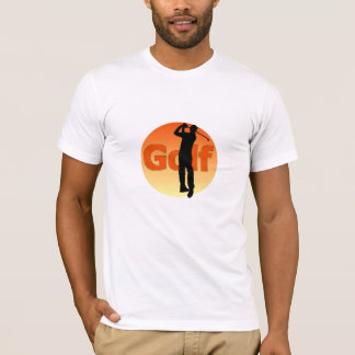 Camiseta Golfer Silhouette Sunset
