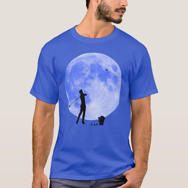 Camiseta Golfer y un disparo Inspirador de luna azul para e (Anverso)