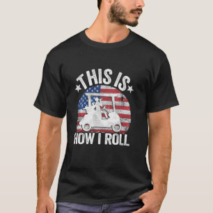 Camiseta Golfing American Flag Golf Ball Así es como yo hag