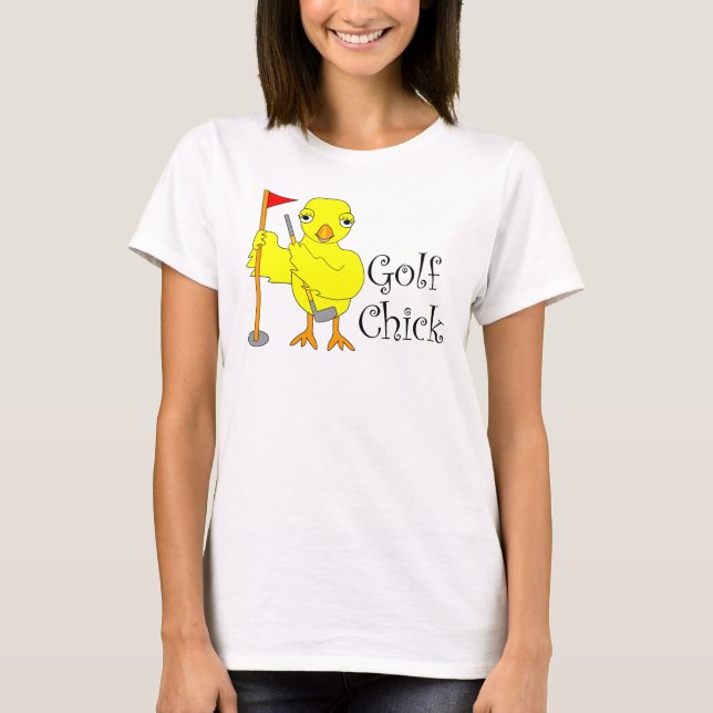 Camiseta Golfing Chick Text (Anverso)