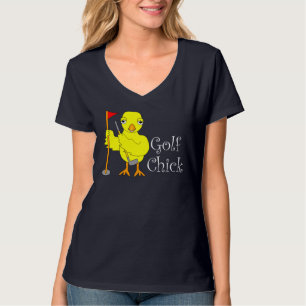 Camiseta Golfing Chick White Text