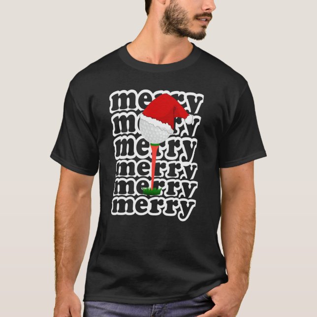 Camiseta Golfing Christmas Holiday Golf Ball 1 (Anverso)