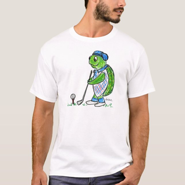 Camiseta Golfing de la tortuga (Anverso)