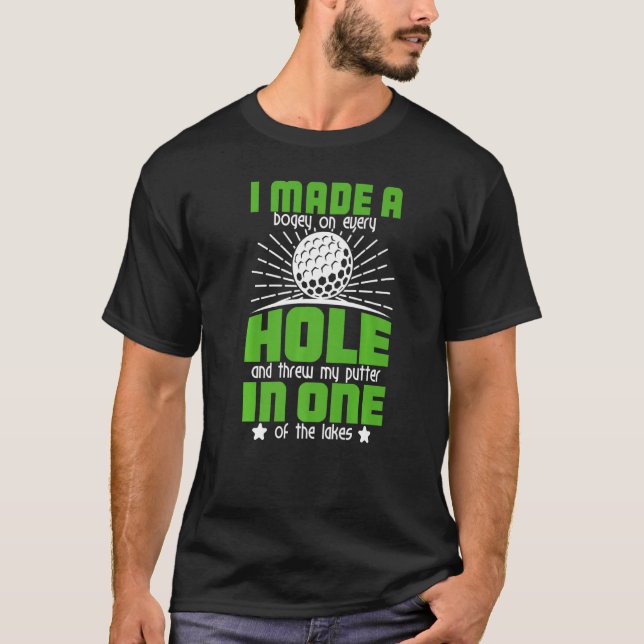 Camiseta Golfing Hole In One   Golf Pun Golfer Gag  2 (Anverso)