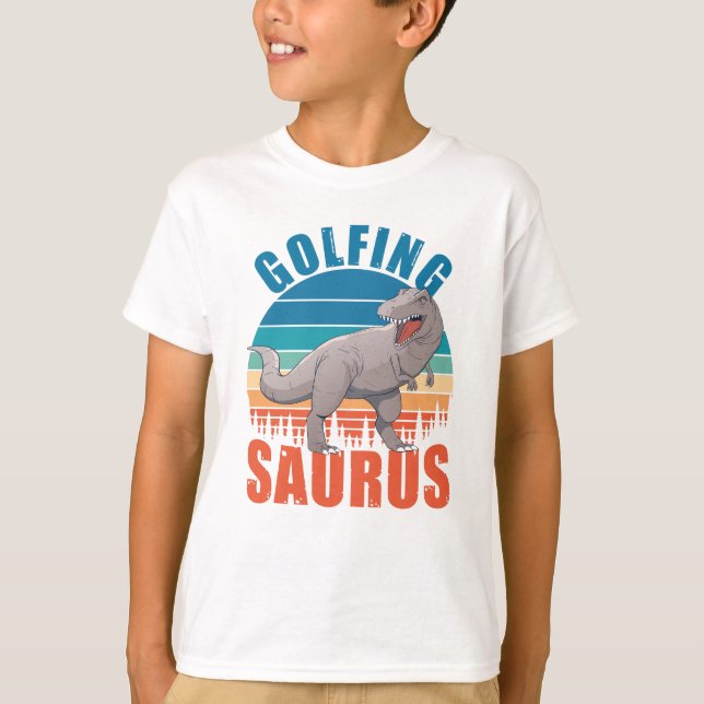 Camiseta Golfing Saurus Funny T Rex Dinos Gift (Anverso)