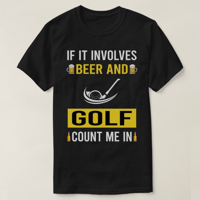 Camiseta Golfista De Beer Y Golf (Diseño del anverso)