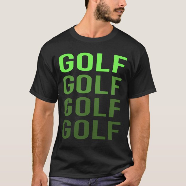 Camiseta Golfista de golf de gradiente blanco (Anverso)