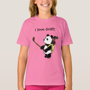 Camiseta Golfista de la panda de Kawaii