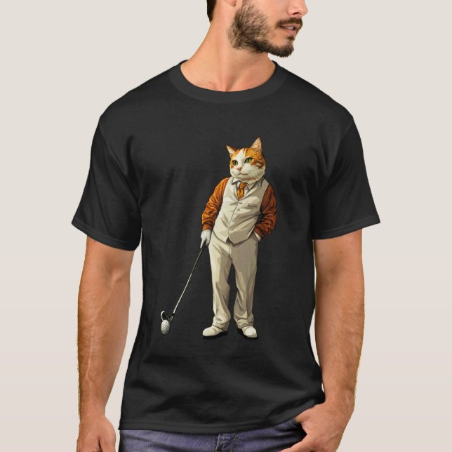 Camiseta Golfista gato (Anverso)