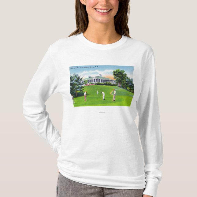 Camiseta Golfistas en escena de los campos de golf de (Anverso)