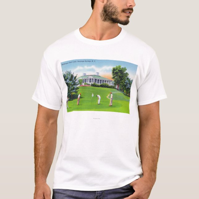 Camiseta Golfistas en escena de los campos de golf de (Anverso)