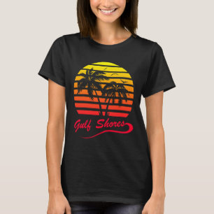 Camiseta Golfo Costero Alabyma 80 Verano Playa Palm Tree Su