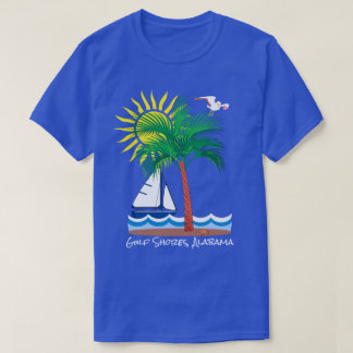 Camiseta Golfo de Alabama, barco de vela y diversión solar