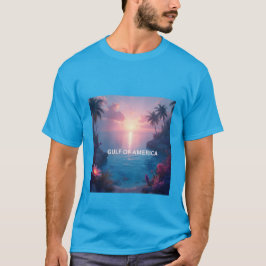 Camiseta Golfo de américa con puesta de sol