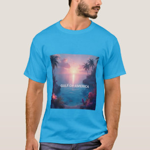 Camiseta Golfo de América con puesta de sol
