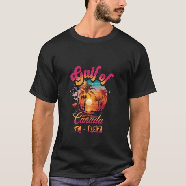 Camiseta Golfo De Canadá 1867 Amante Del Mapa De C (Anverso)