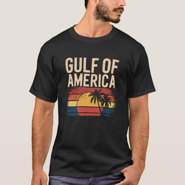Camiseta Golfo de EE.UU. Regalo Hombres Mujeres Bandera Pla (Anverso)