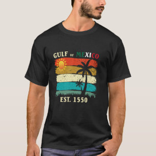 Camiseta Golfo de México Est 1550 Playa Retro Vintage
