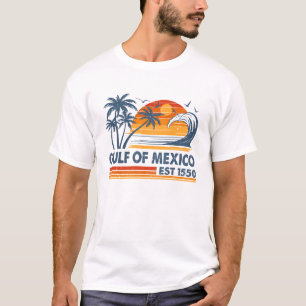 Camiseta Golfo De México Est 1550 Retro Vintage Beach Mexic