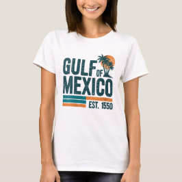 Camiseta Golfo de México Est 1550 Retro Vintage Playa