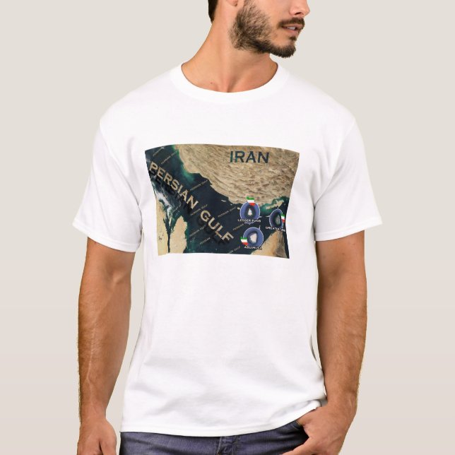 Camiseta Golfo Pérsico - isla de tres iraníes (Anverso)
