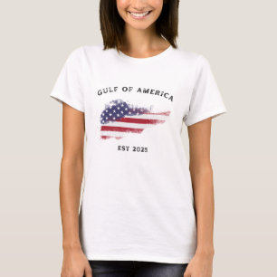 Camiseta Golfo Retro de América Est 2025 EE. UU. Bandera Am