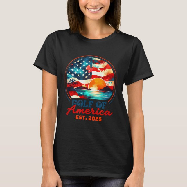Camiseta Golfo Retro De Ee.Uu. 2025 Bandera Americana Golfo (Anverso)