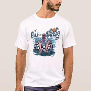 Camiseta Golfo Retro de EE. UU. América Est 2025 Bandera Am